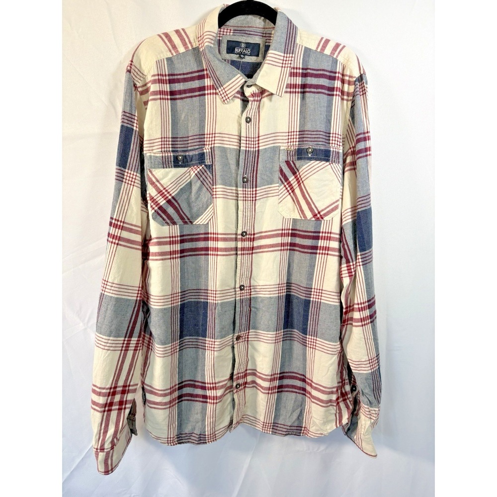 Buffalo David‎ Bitton Shirt Size XL Button Up Long Sleeve Plaid